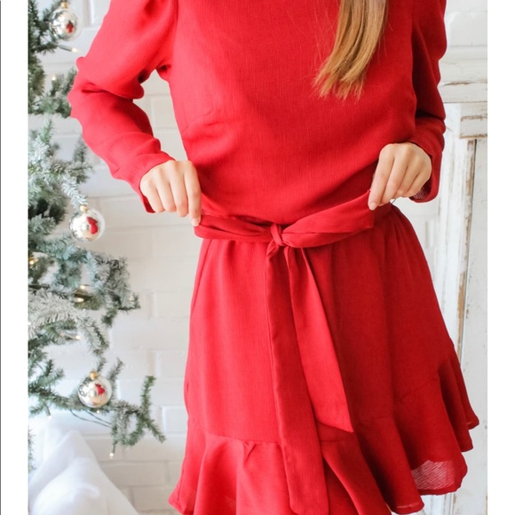 RED HOLIDAY DRESS - Picture 2 of 3